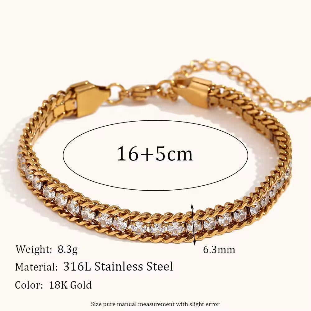 Dazzle Weave Gold Bracelet