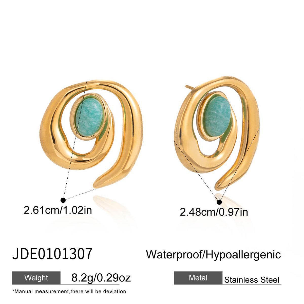Aqua aura studs