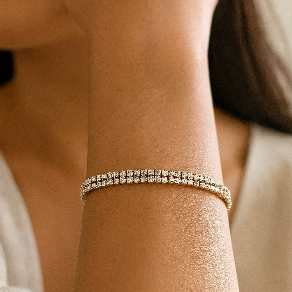 Twin shine tennis bracelet