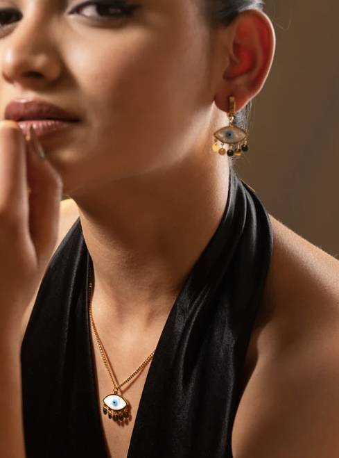 Aura Shield Evil Eye Earrings