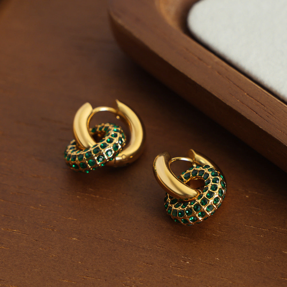 Bling green hoops