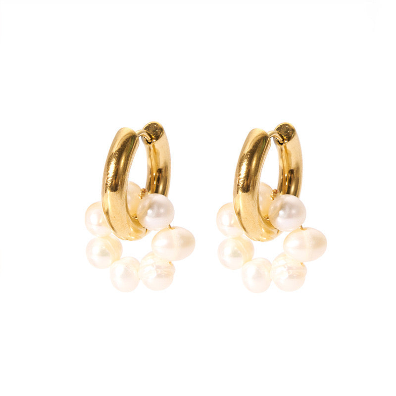 Pearl Loop Earrings