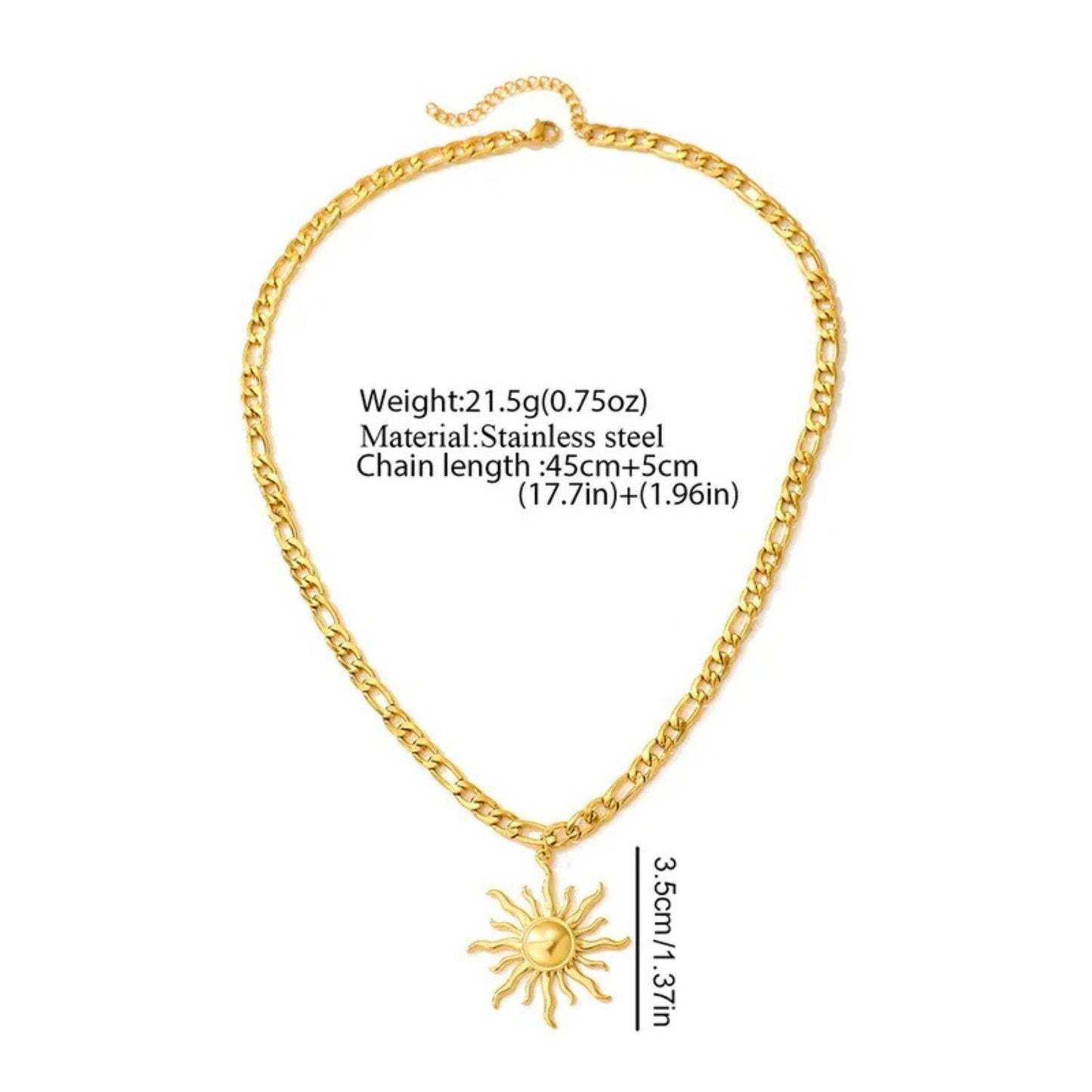 Model wearing the Sundial Necklace for modern styling