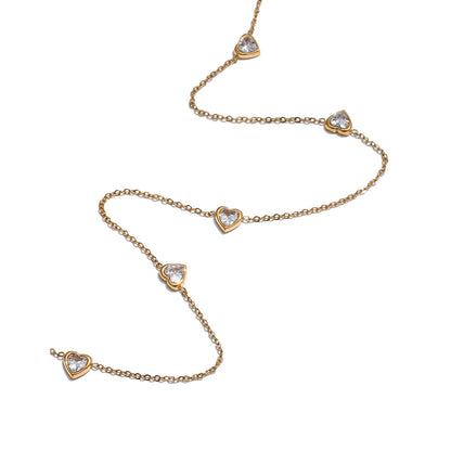 Sparkle Heart Chain Necklace