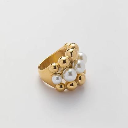 Pearl Cluster Beaded Ring