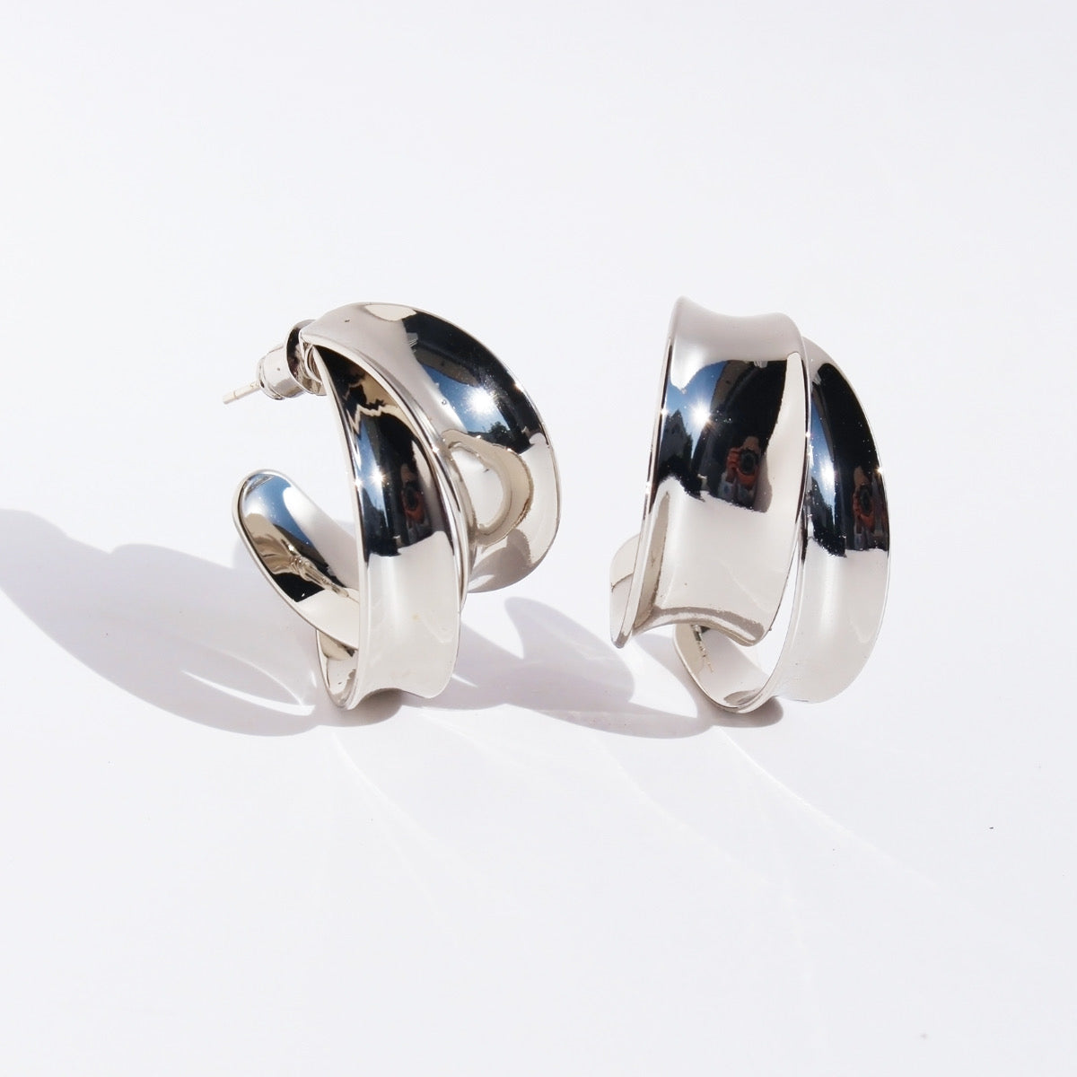 Mila Silver Hoops