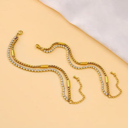 Twinline Sparkle Gold Bracelet