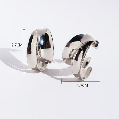 Mila Silver Hoops