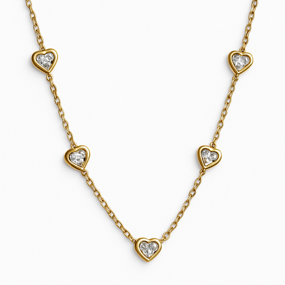 Sparkle Heart Chain Necklace