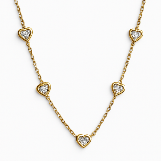 Sparkle Heart Chain Necklace