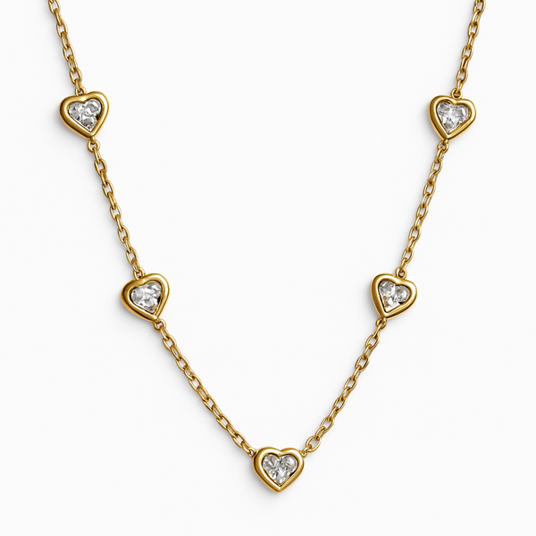 Sparkle Heart Chain Necklace