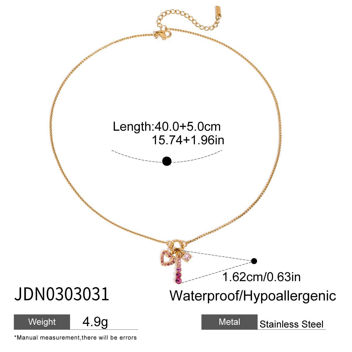 Pink Charm Cluster Necklace