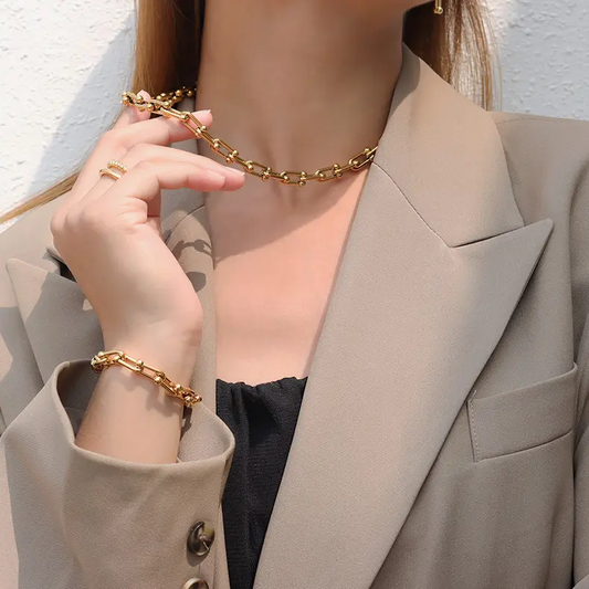 Link gold bracelet