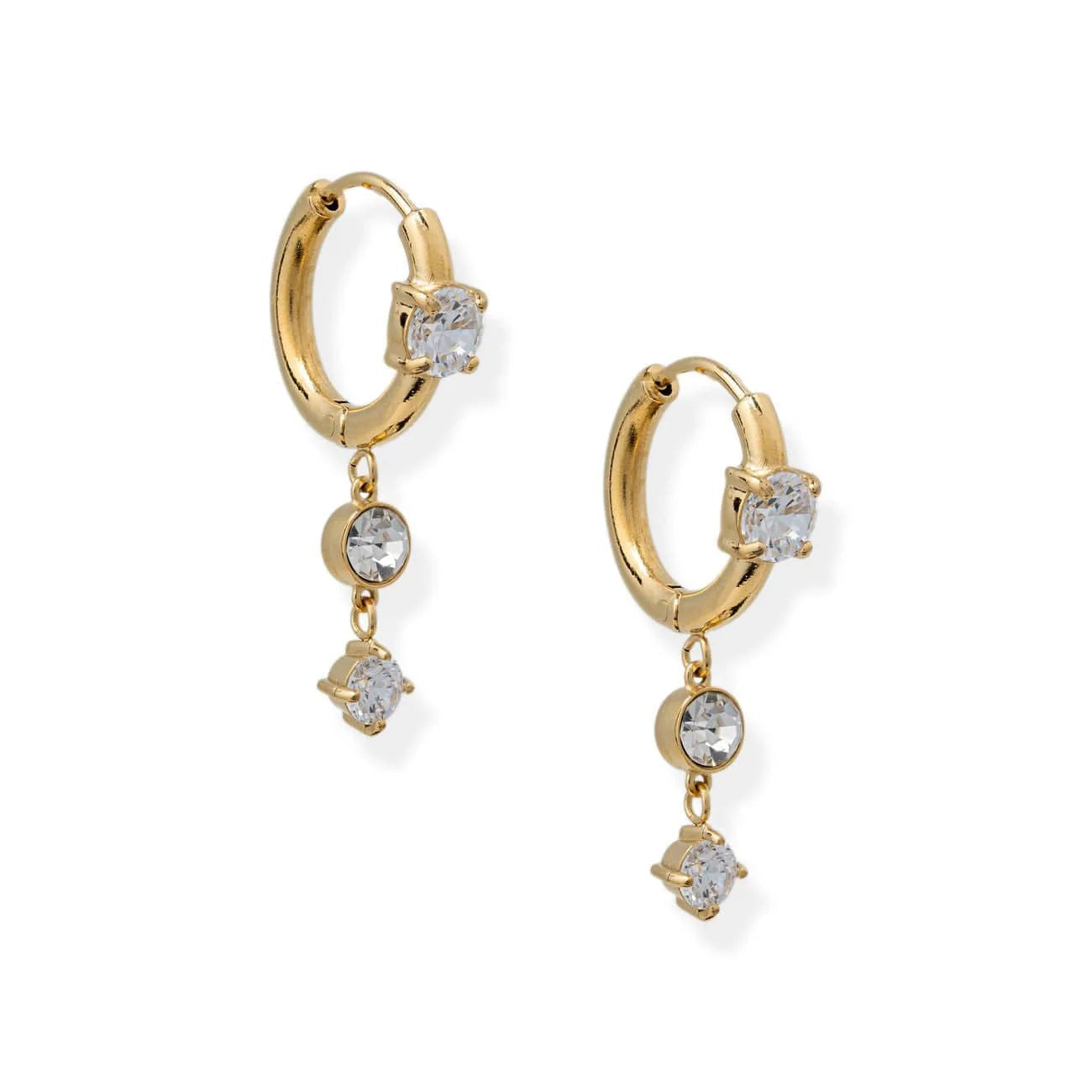 Golden Dazzle Drop Hoops