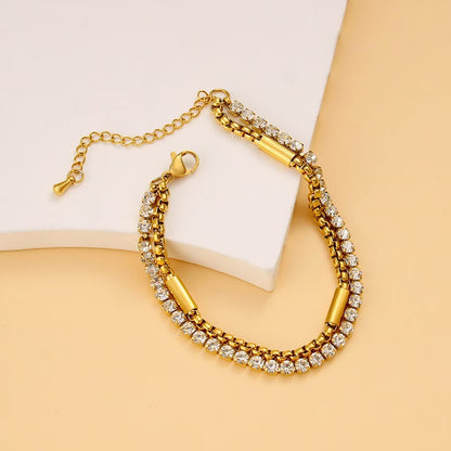 Twinline Sparkle Gold Bracelet
