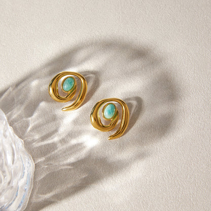 Aqua aura studs