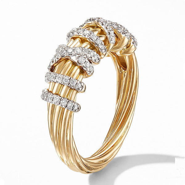 Infinity Twist Pavé Ring
