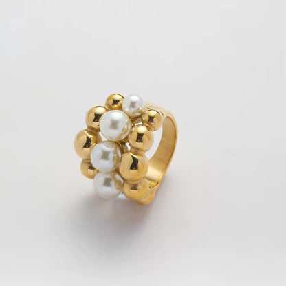 Pearl Cluster Beaded Ring