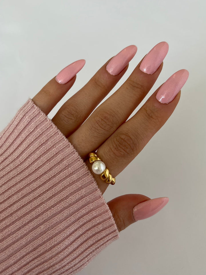 Pearl on Croissant Ring