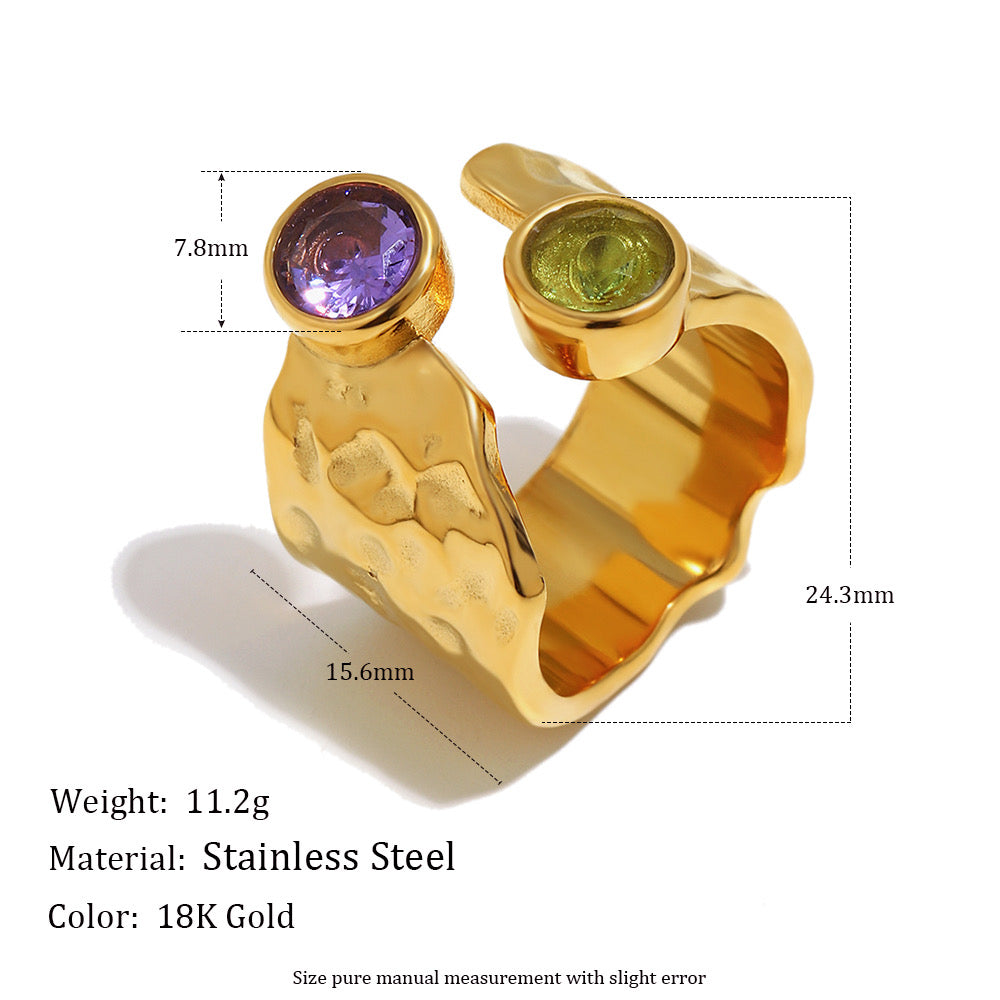 Confetti gem ring