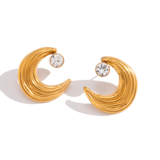 Crescent studs