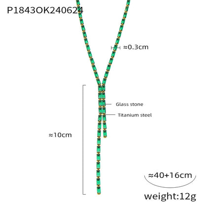 Emerald Cascade Y-Necklace