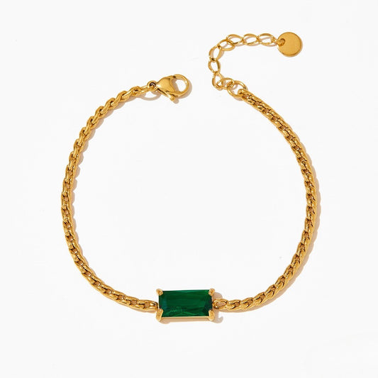 Emerald rope bracelet
