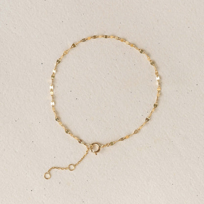 Feather like chain bracelet