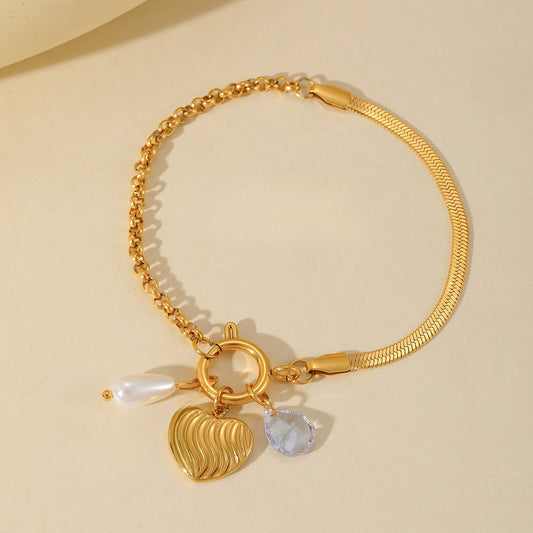Gilded pearl bracelet