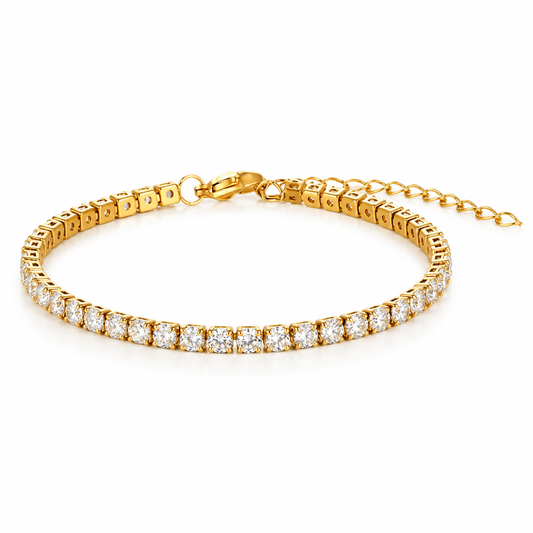 Gold tennis bracelet