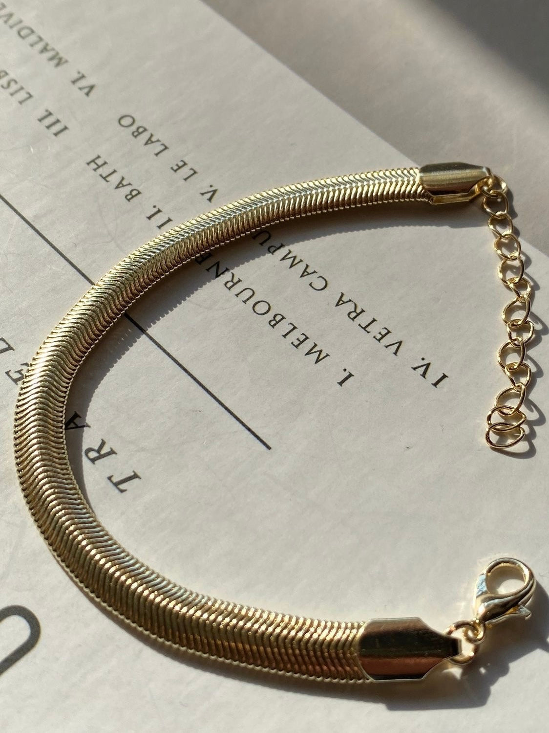 Gold Filled Herringbone bracelet