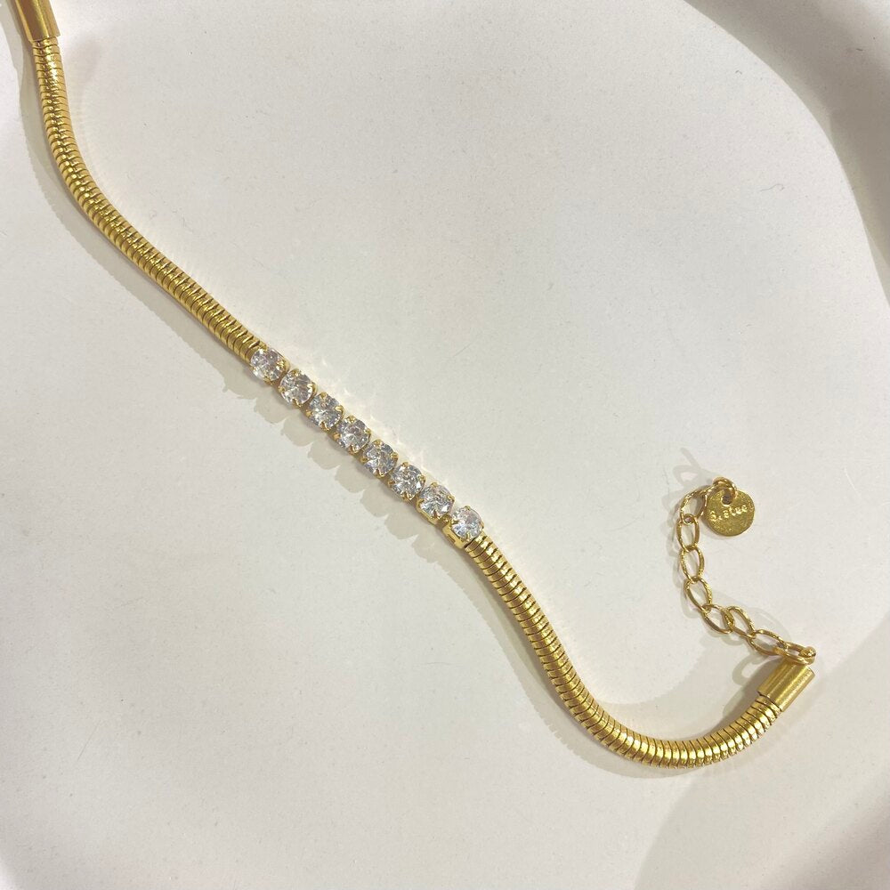 Crystal Beam Snake Bracelet