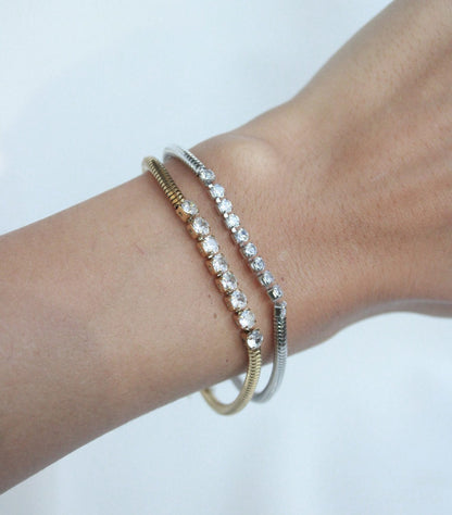 Crystal Beam Snake Bracelet