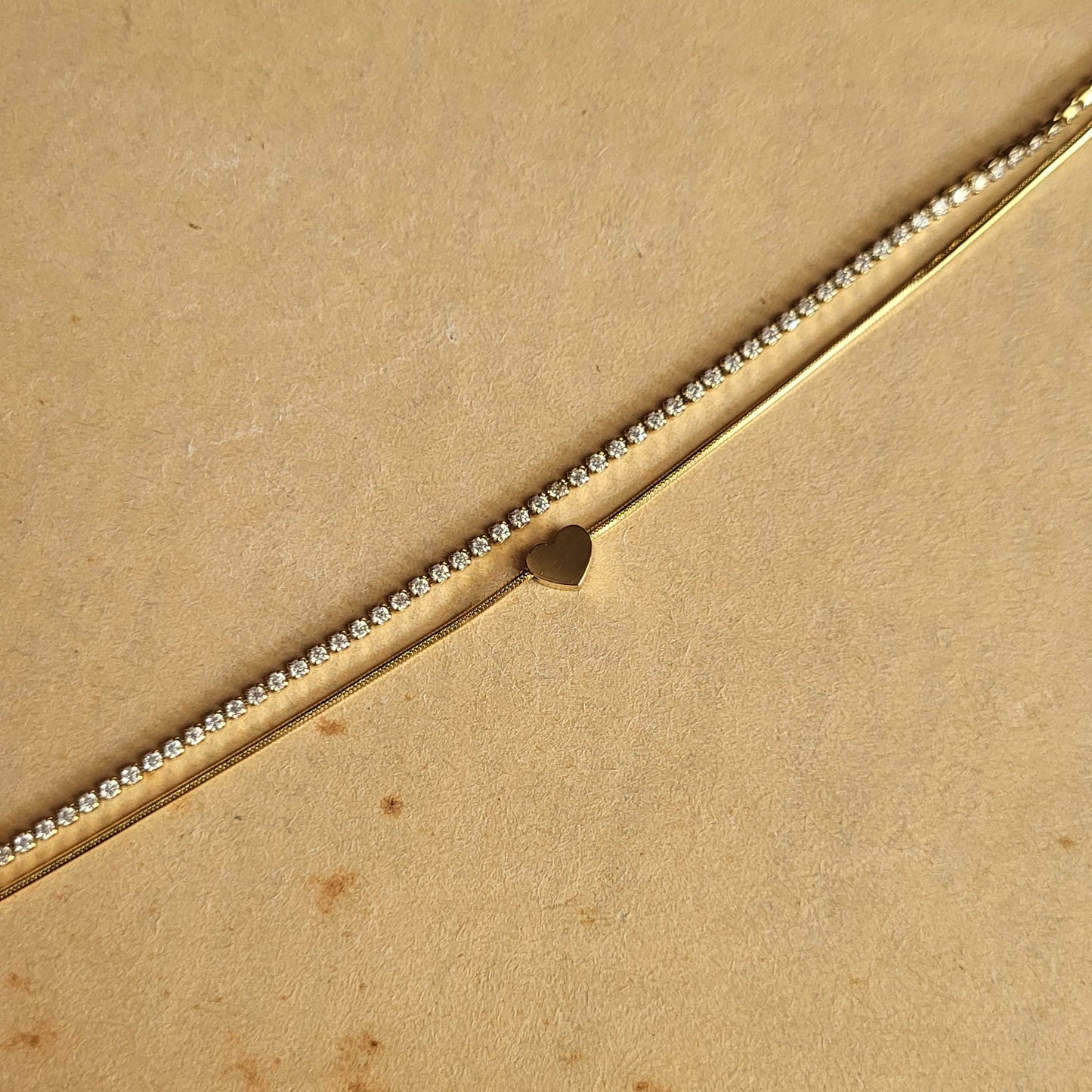 Sparkle Heart Layer Bracelet
