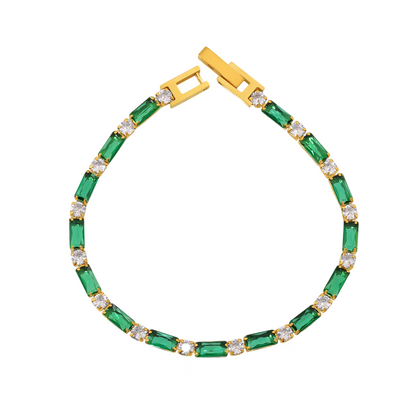 Emerald Glow Tennis Bracelet