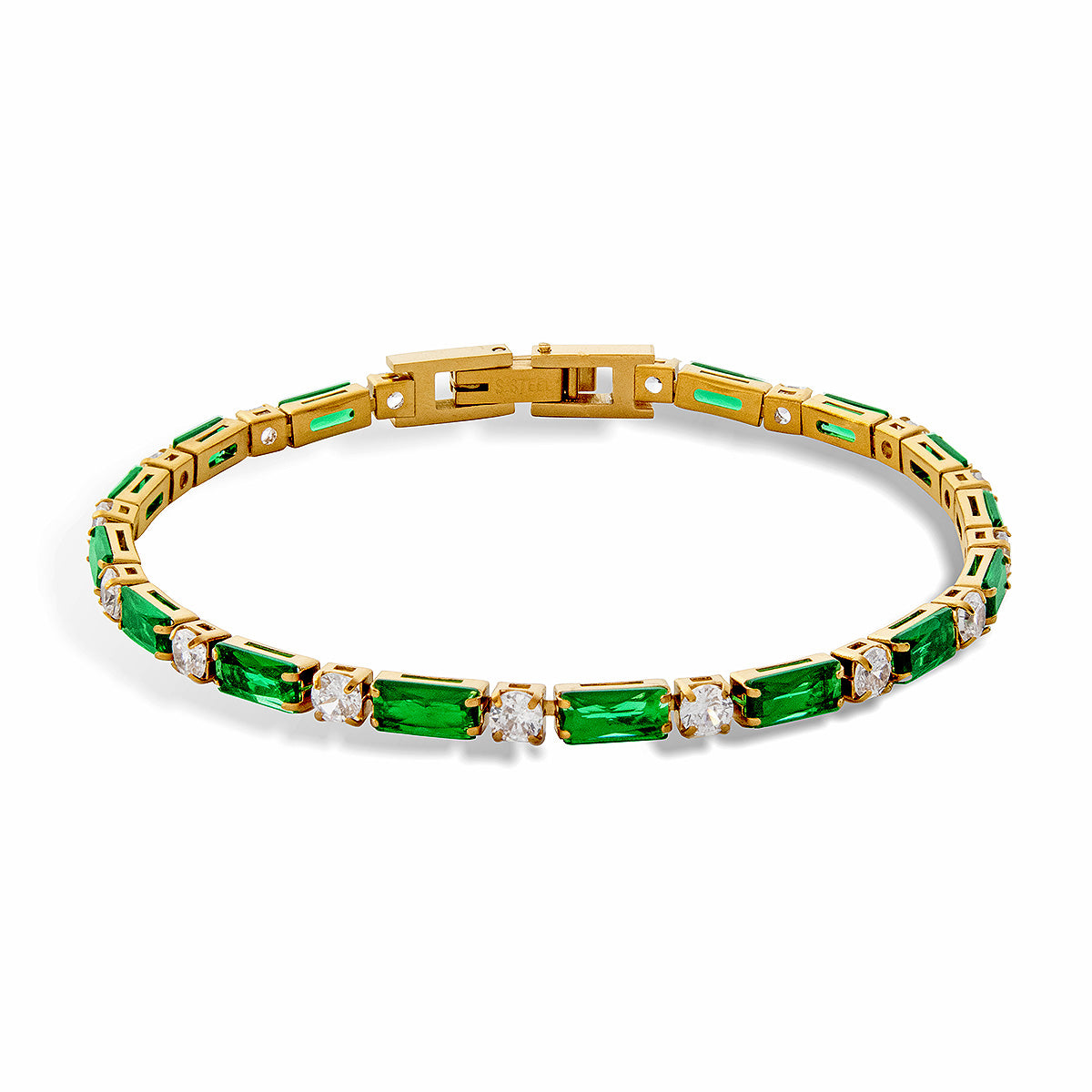 Emerald Glow Tennis Bracelet