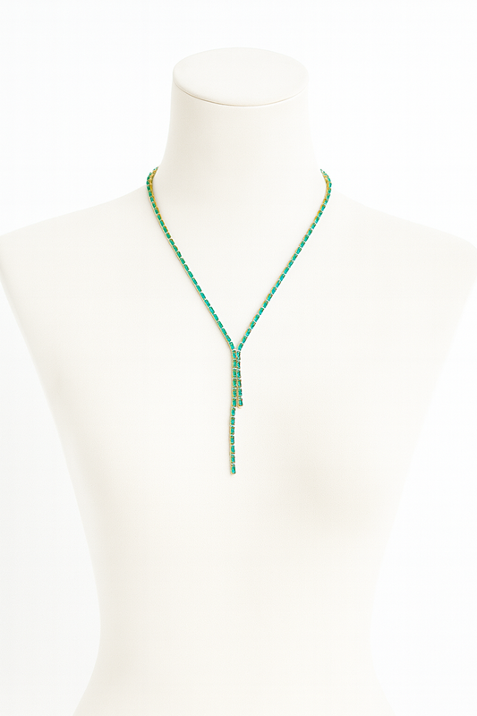 Emerald Cascade Y-Necklace