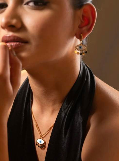 Aura Shield Evil Eye Earrings