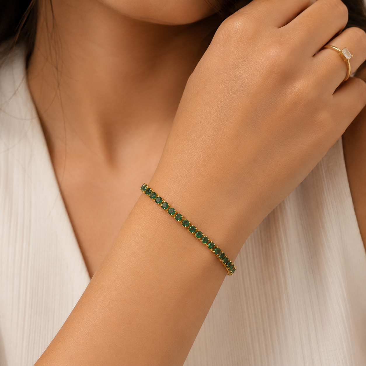 Emerald Tennis  Bracelet