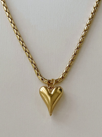 Golden Melt Heart Necklace
