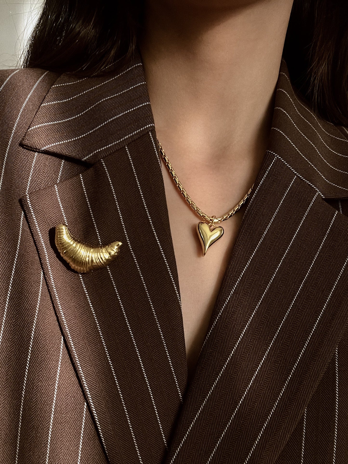 Golden Melt Heart Necklace