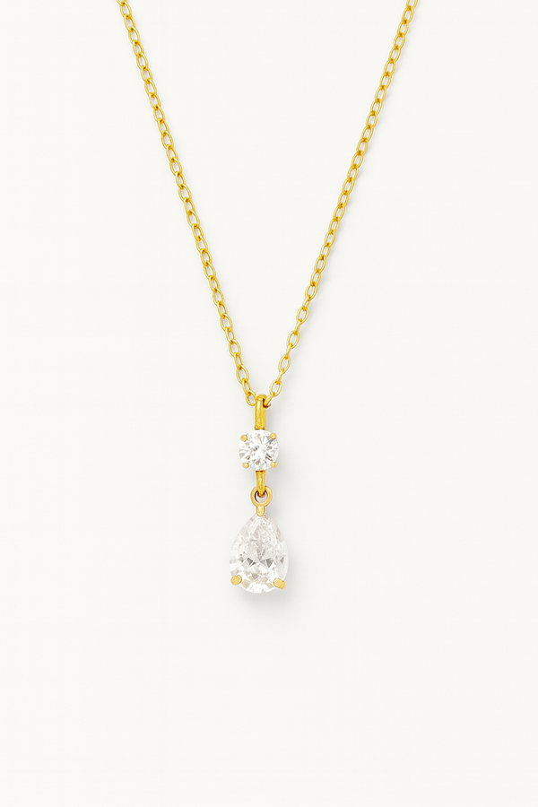 Duo drop necklace