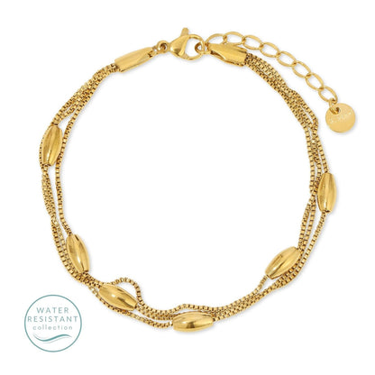 Three layer grain bracelet