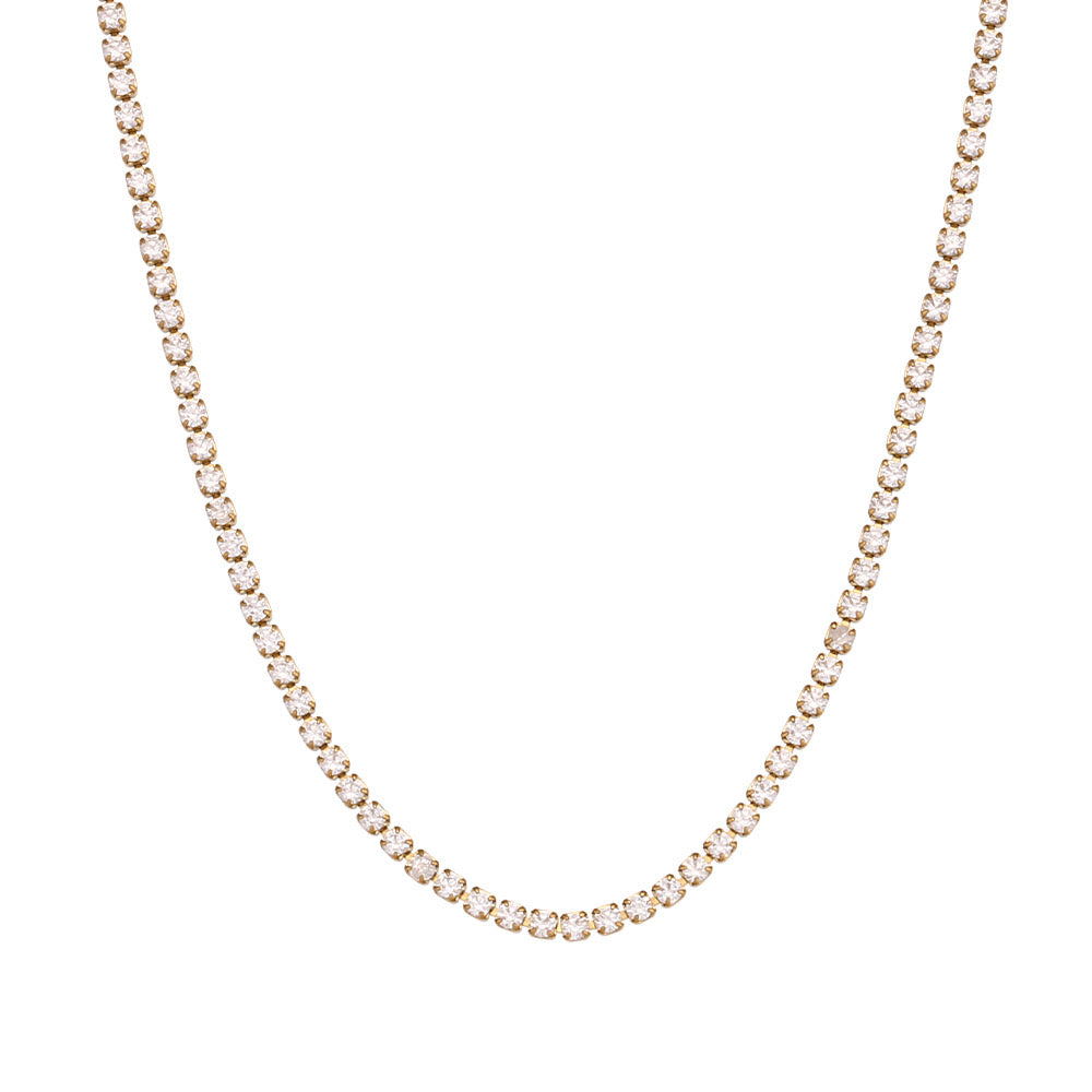 Diana Necklace (2mm zircon , 40cm chain)