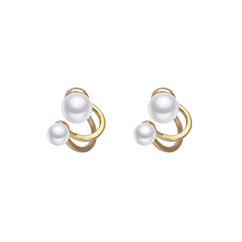 Swing slip pearl earrings