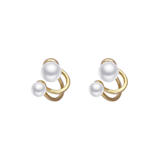 Swing slip pearl earrings