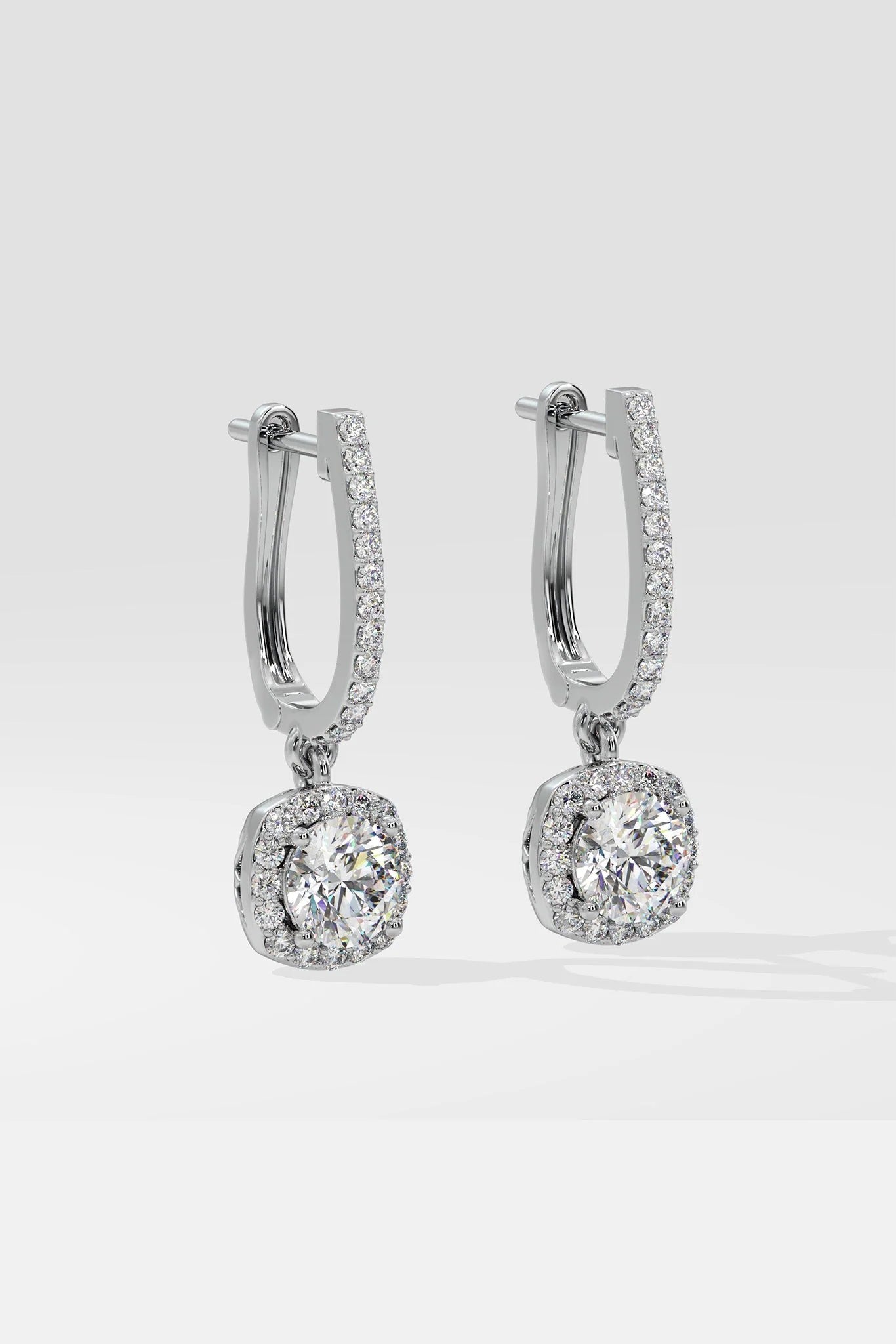 Solitaire drop earrings