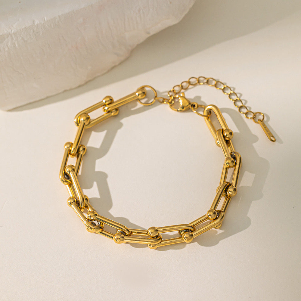 Link gold bracelet