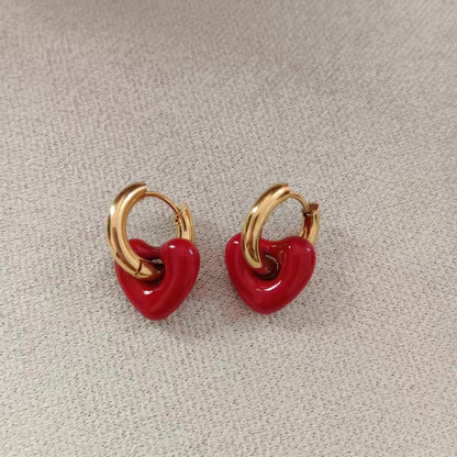 Valentine heart earrings