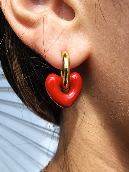 Valentine heart earrings